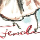 Drawing by karl lagerfeld for fendi