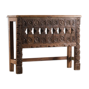 Console en bois massif sculptée