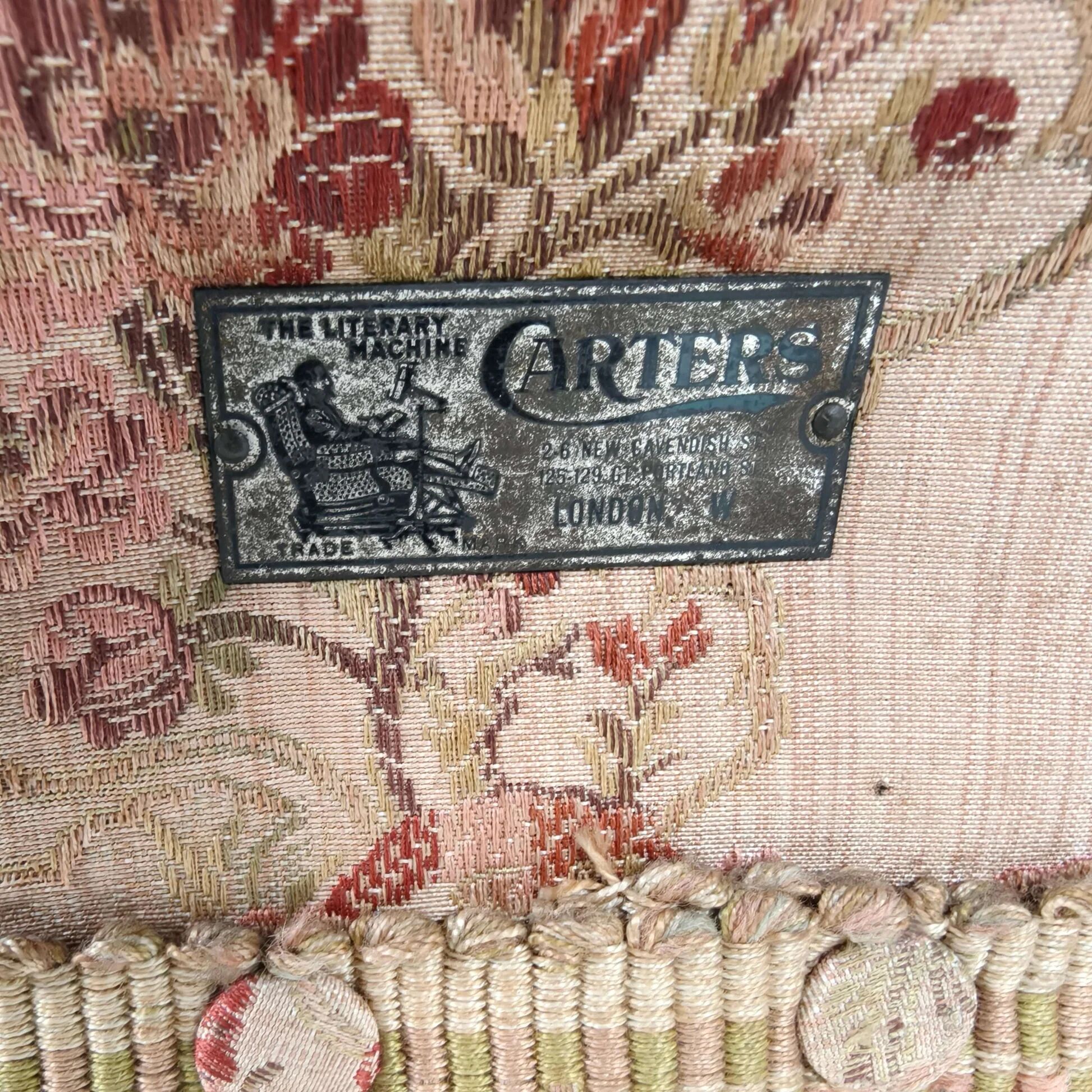 Antique English Carter’s Library Chair on Castors