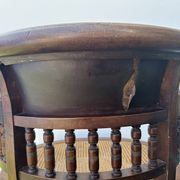 Napoleon III office chair in solid wood