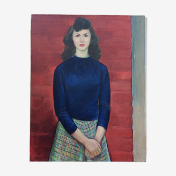 Portrait of a young woman - 74x94cm