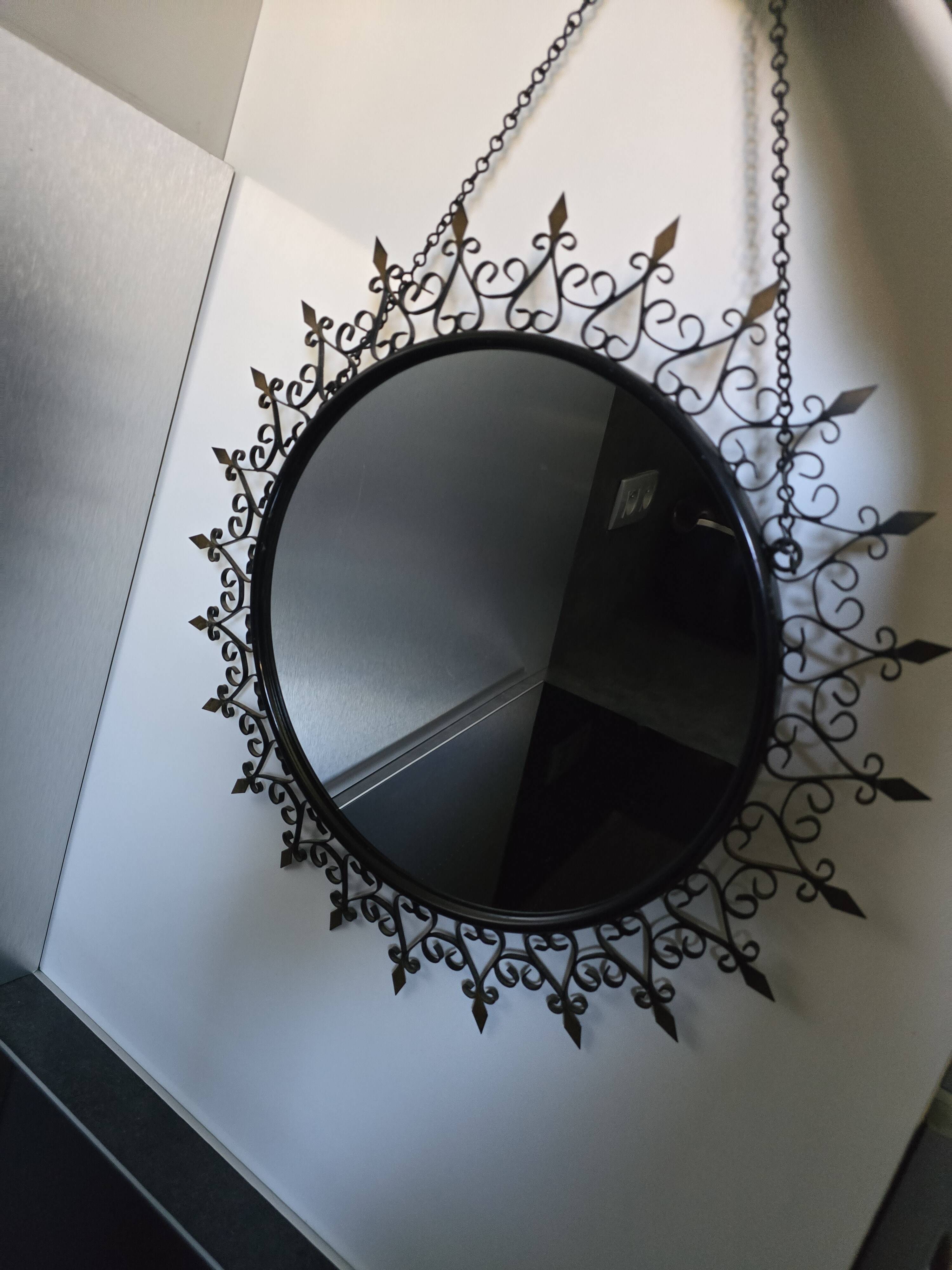 Authentic Sun Mirror Chaty Vallauris – Wrought Iron – 1950s/60s Era