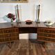 Mid Century Retro Vintage Walnut executive Desk by Morris of Glasgow curved