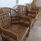 Rattan club chairs