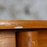 Table ronde extensible en teck vintage scandinave