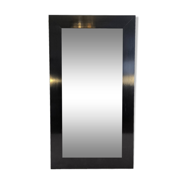 Very beautiful large timeless mirror, black lacquered in good condition, not pitted