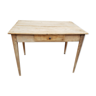 Table de ferme ou bureau bois blanc