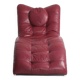 Italian leather chaise longue by Contempo