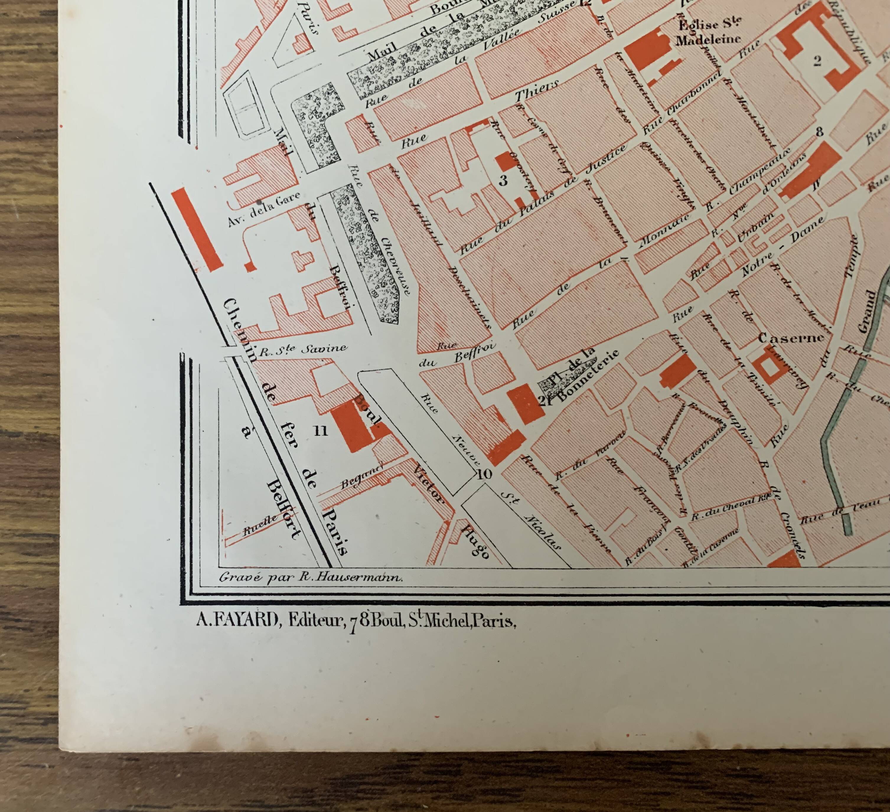 Old plan of Troyes – Arthème Fayard – National Atlas of Cities ✅