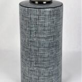 Black and grey porcelain vase by François Bernard