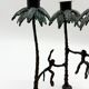 Chandelier "singe" en bronze patiné, 1970s