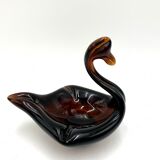 Glass ashtray swan, Poland, 1970s