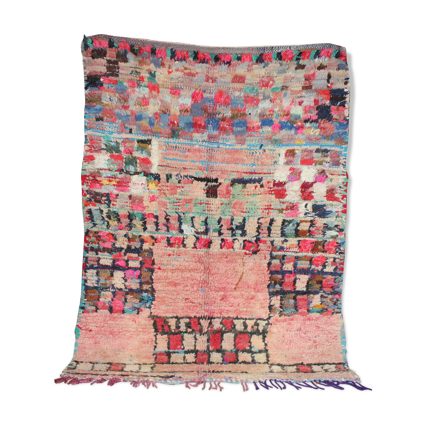 Kilim carpet boucherouite 104x141cm