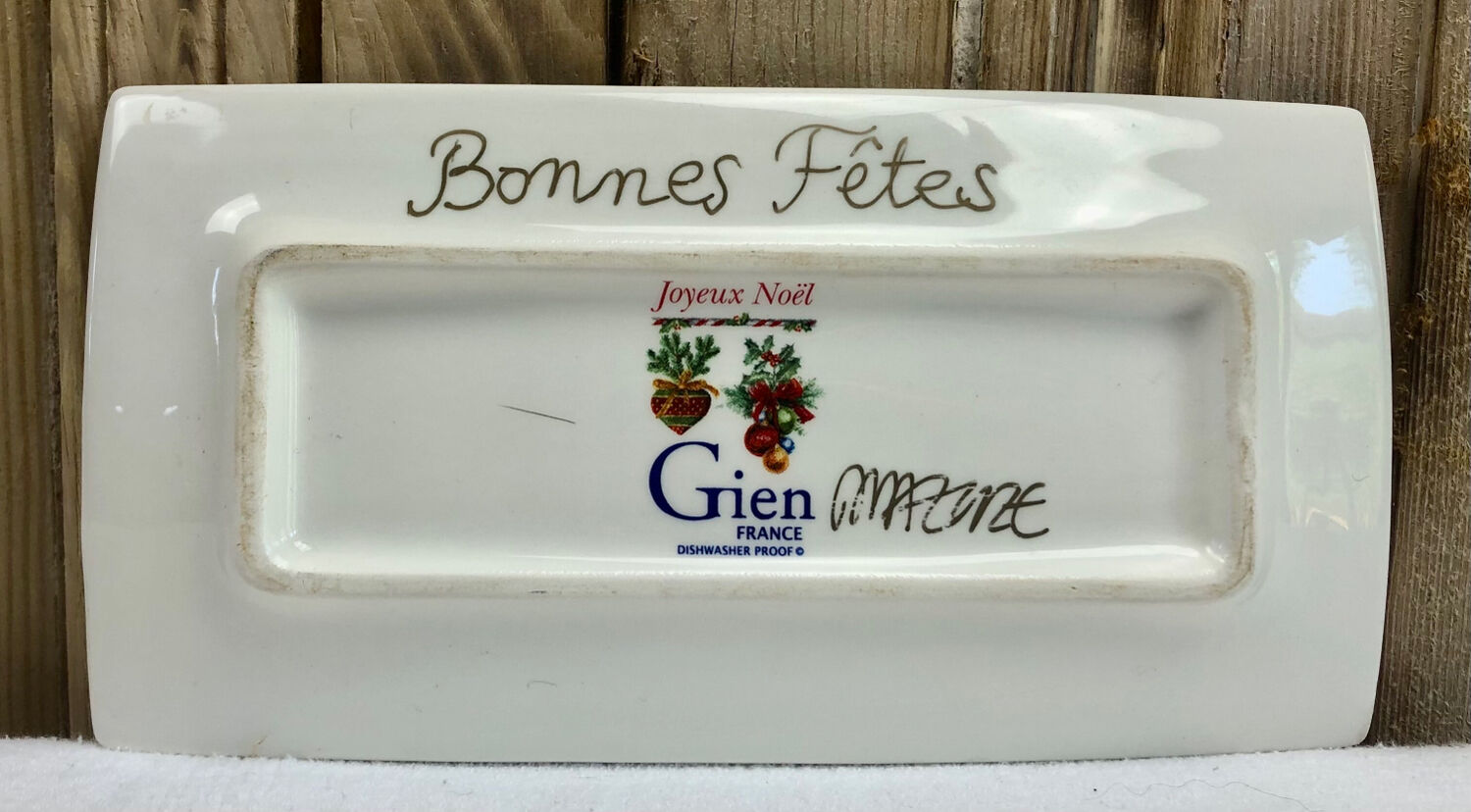 Ravier earthenware tray Gien Noel