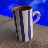 Large striped vase & pitcher