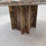 Italian octagon marble coffee table, 1980s