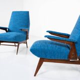 Mid-Century Modern Pair of Armchairs by Vittorio Dassi, Italy, 1960s - New Upholstery
