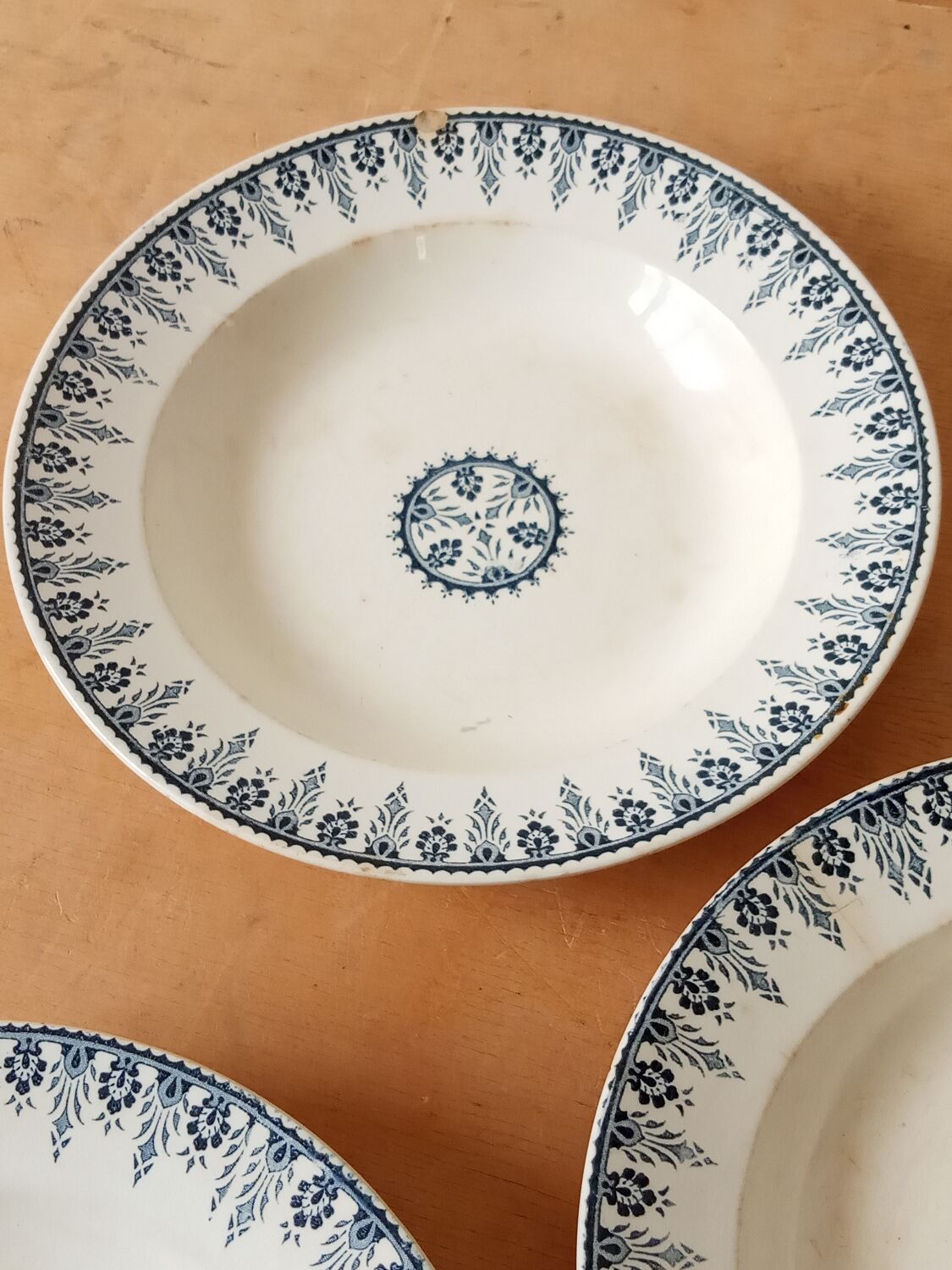 Three soup plates in Terre de fer, Sarreguemines, Algiers