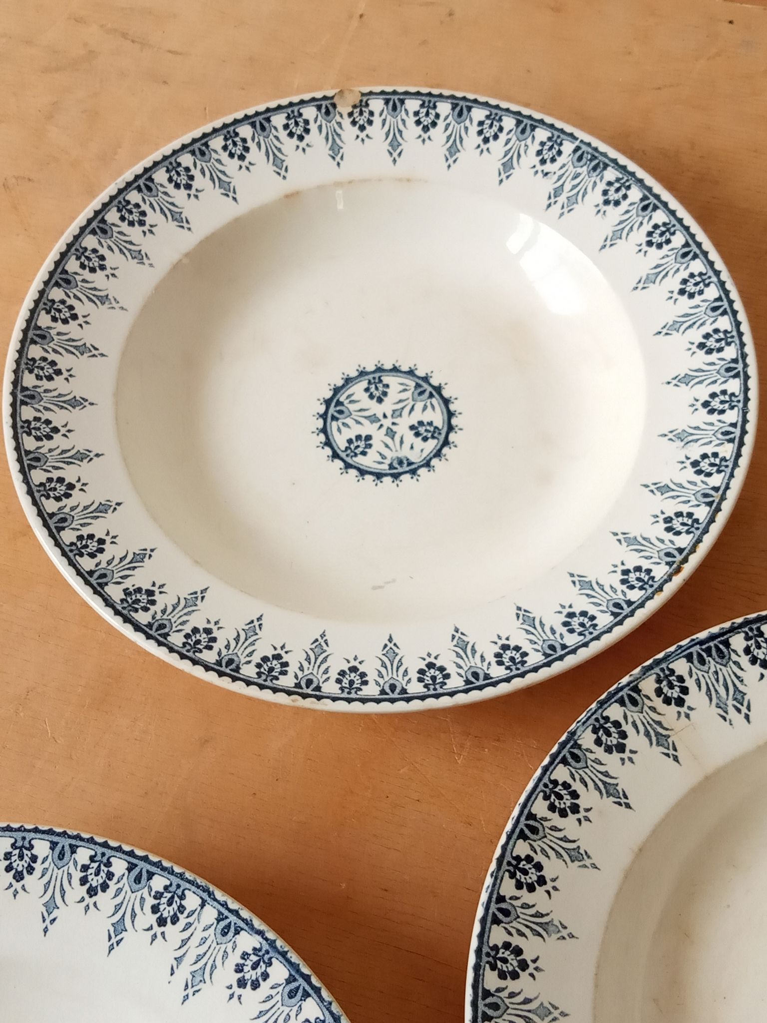 Three soup plates in Terre de fer, Sarreguemines, Algiers
