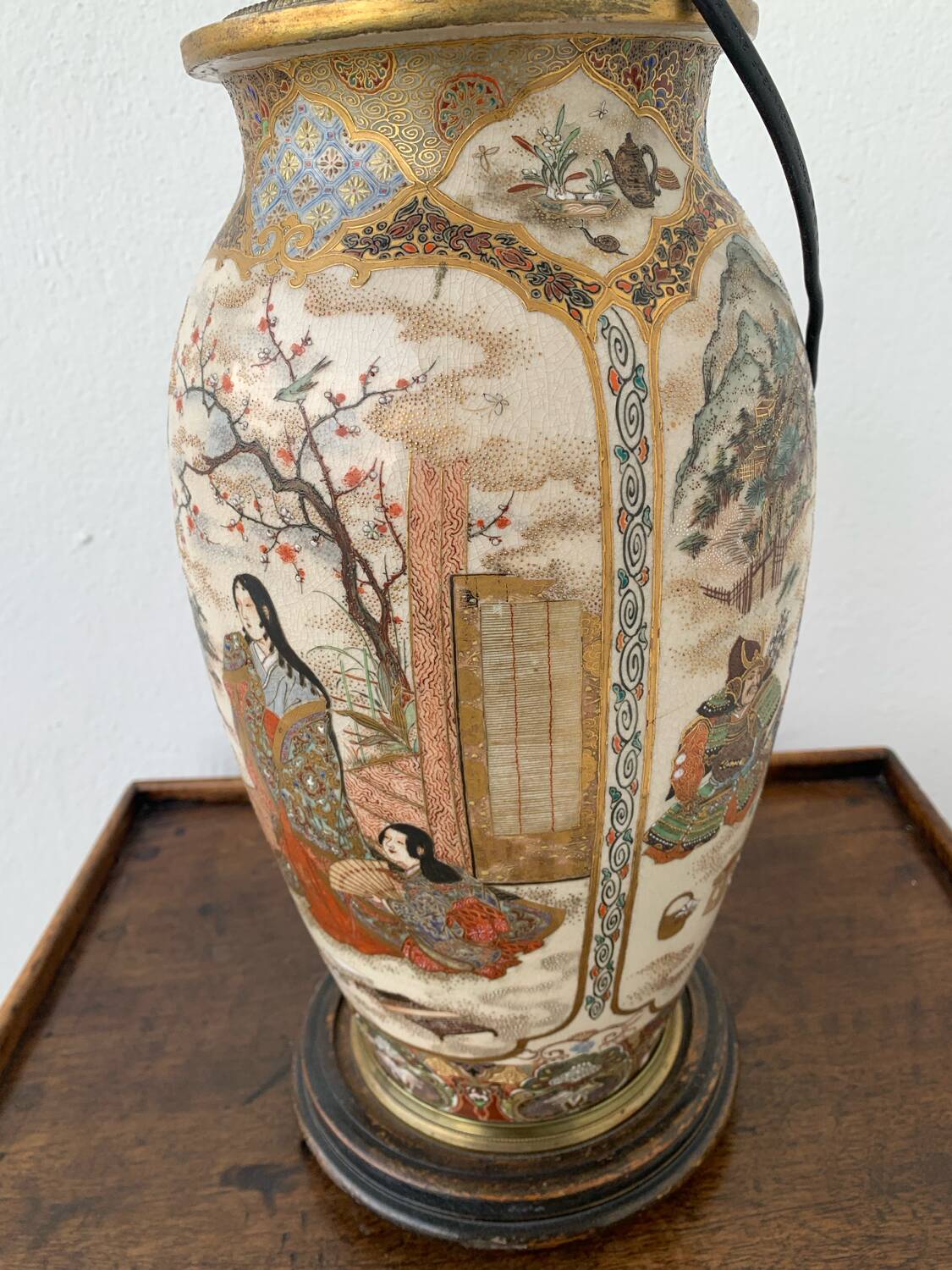 Japanese Satsuma lamp