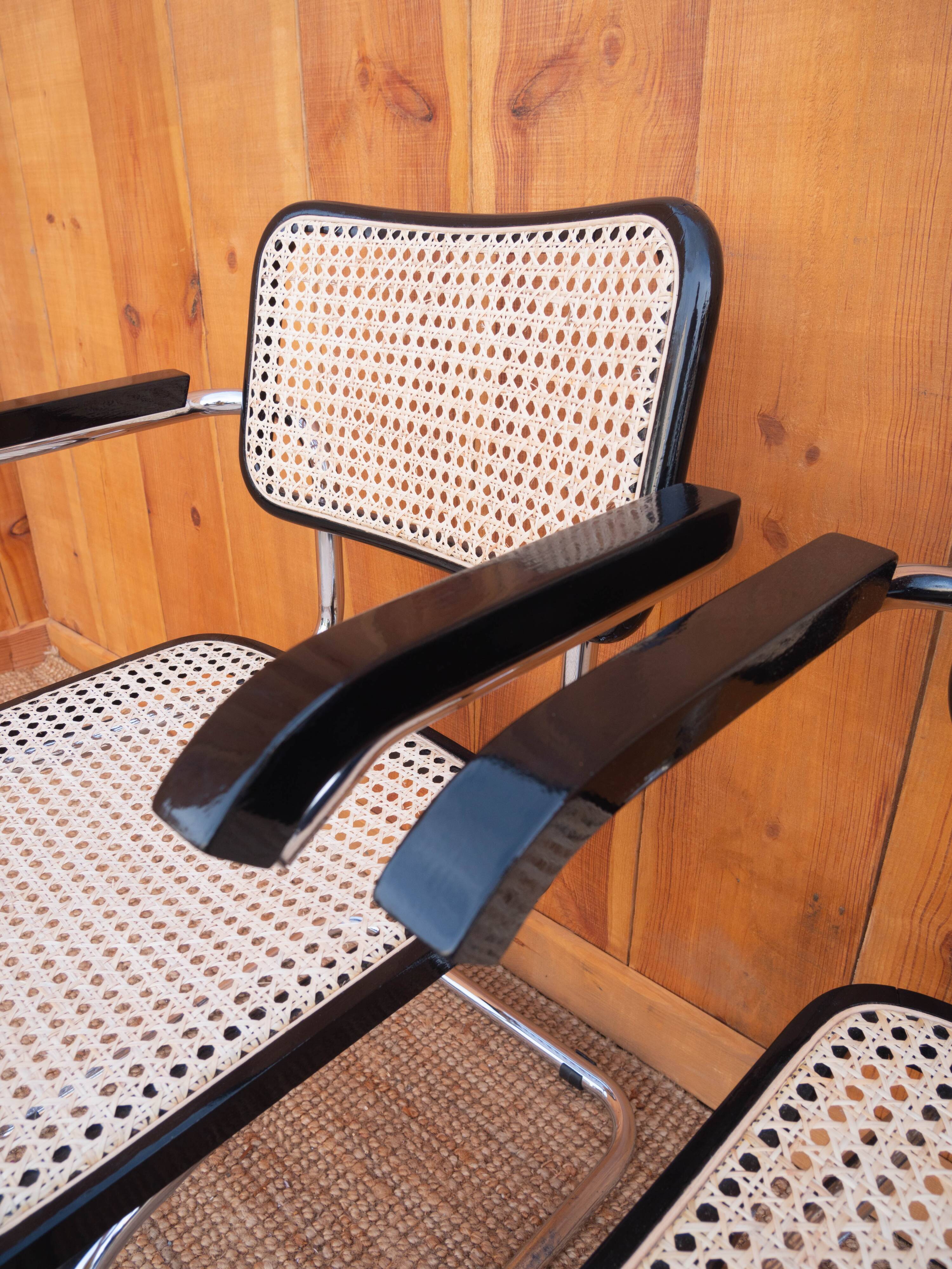 Pair of Cesca B64 armchairs by Marcel Breuer