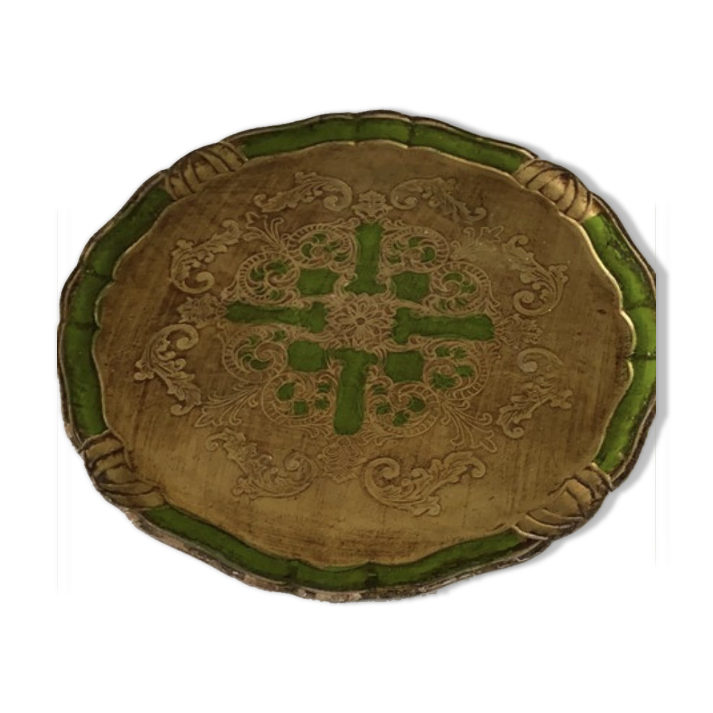 Vintage large Venetian style tray