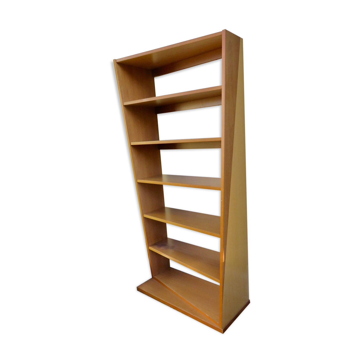 Asymmetrical two-coloured wooden library, Denmark 1990