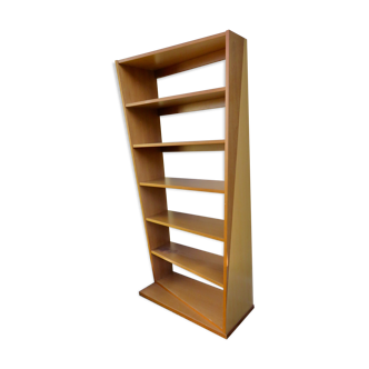 Asymmetrical two-coloured wooden library, Denmark 1990