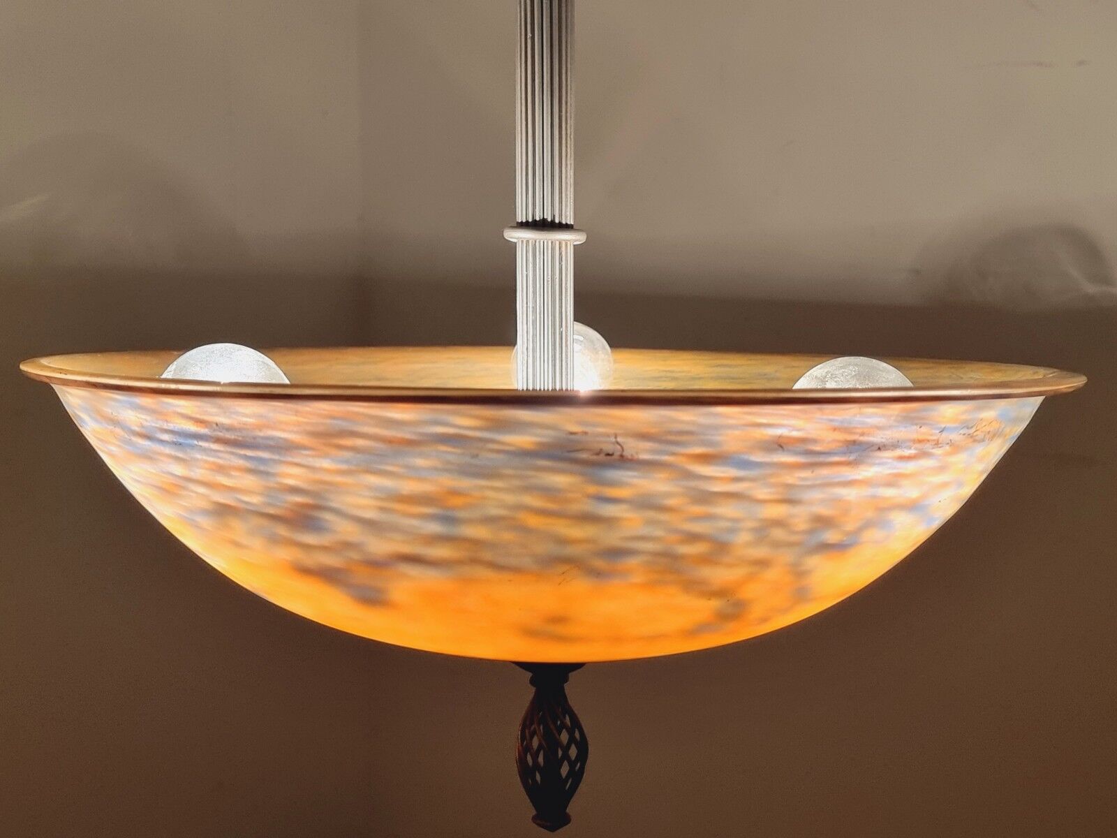 Noverdy France Art Deco Pendant Light