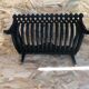 Old fireplace fireplace openwork grid cast iron black + removable plate vintage