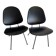 Set of 2 Black Leatherette Lounge Chairs Model 301 by W.h. Gispen — Metal Base, 1950s