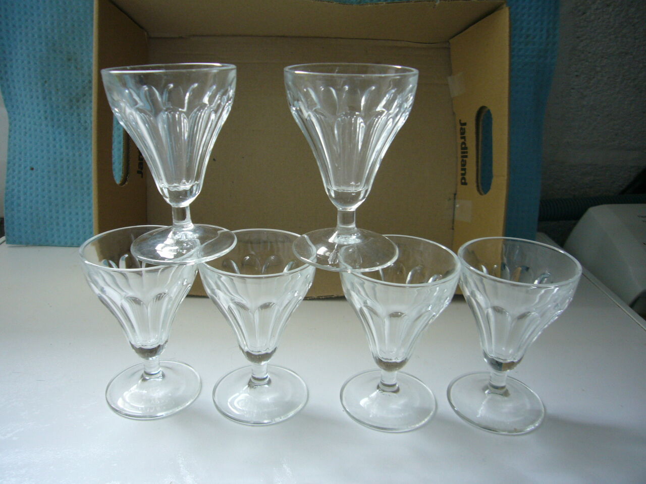 Lot of 6 crystal glasses