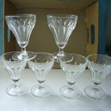 Lot of 6 crystal glasses
