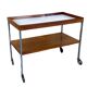 1960s 1970s serving trolley walnut teak Walter Wirz for Wilhelm Renz Design