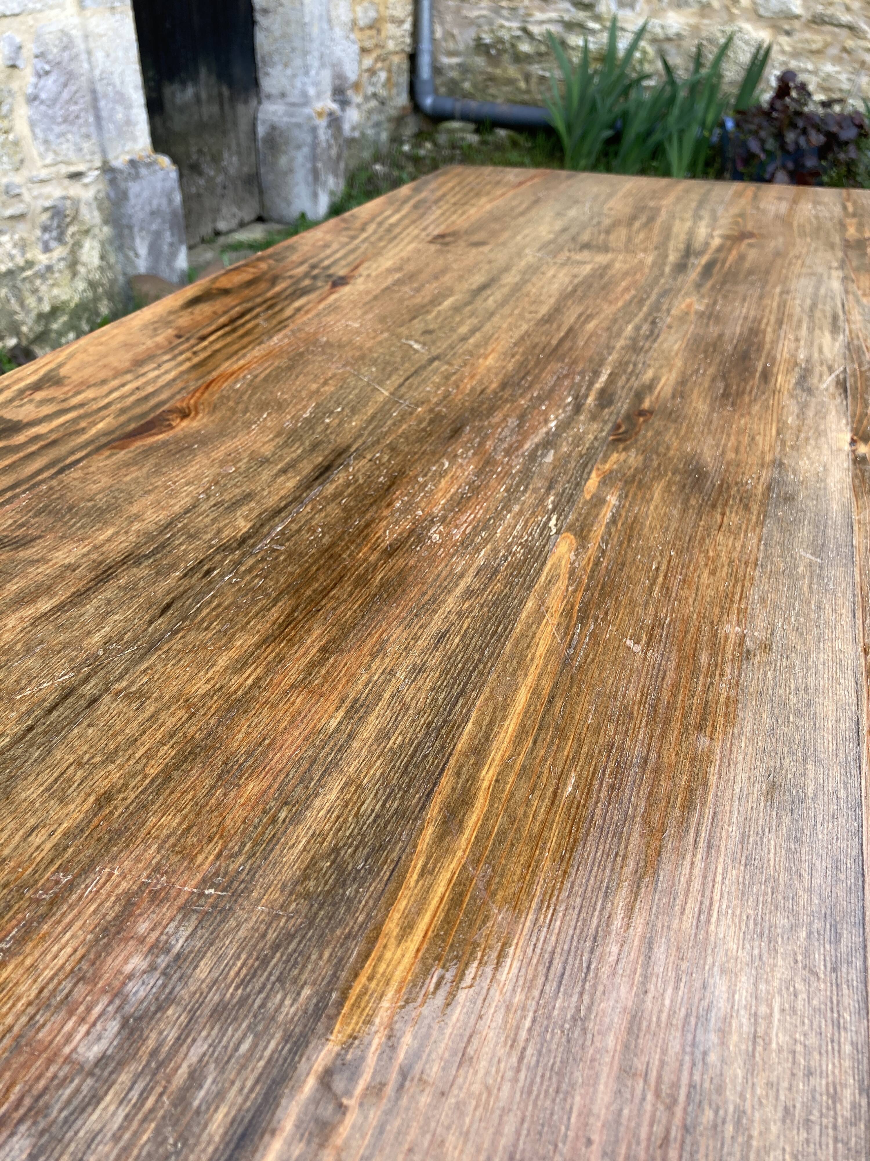 Wooden farmhouse table 160x77