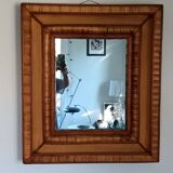 Miroir mural en rotin, osier et bois