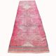 3x10 Super Soft Pink Vintage Runner Rug, 95x302Cm