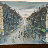 oil painting on canvas signed 1950s