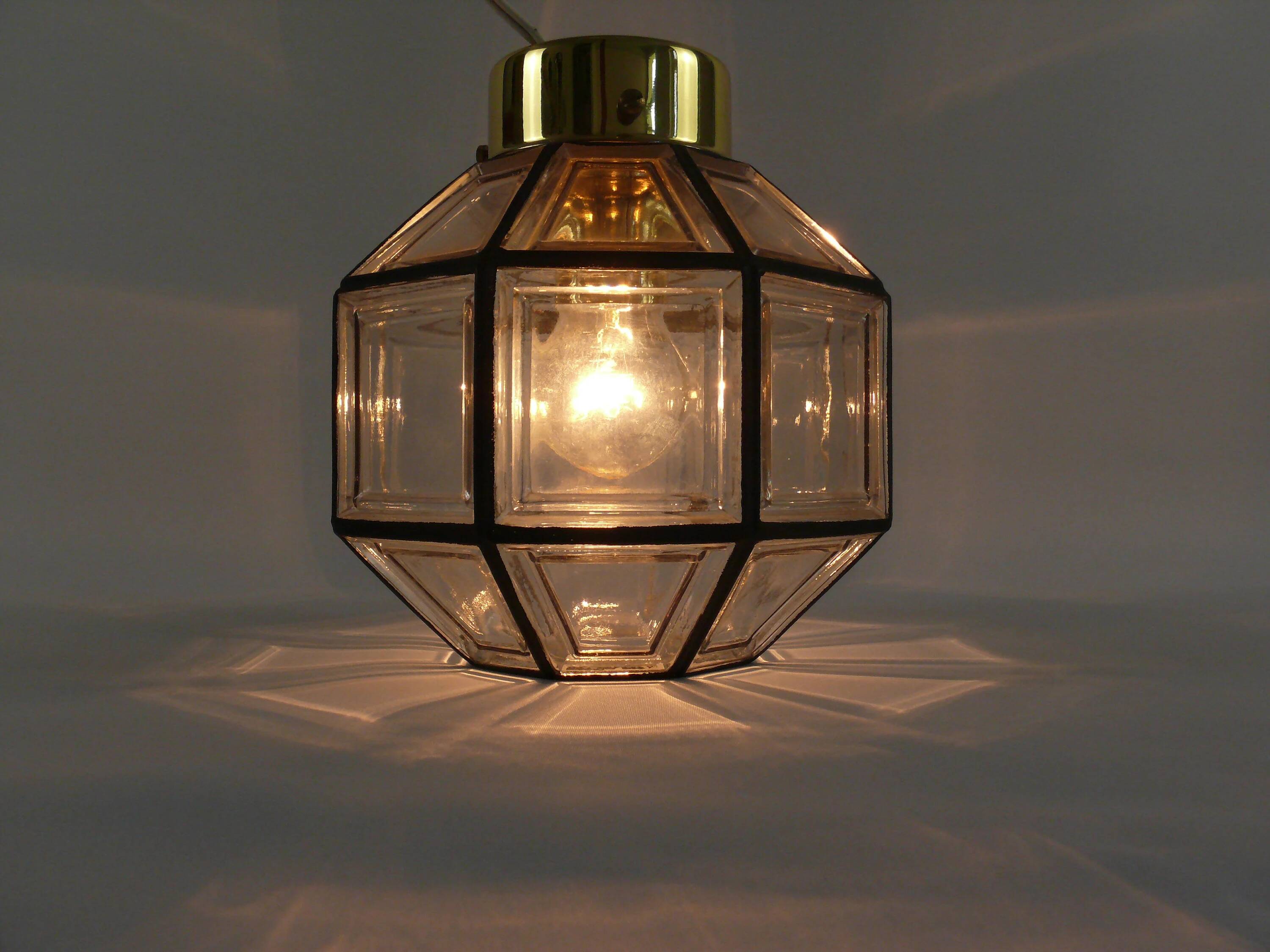 Hans-Agne Jakobsson ceiling lamp/wall light for Glashütte Limburg, 1970s, pendant, ceiling light