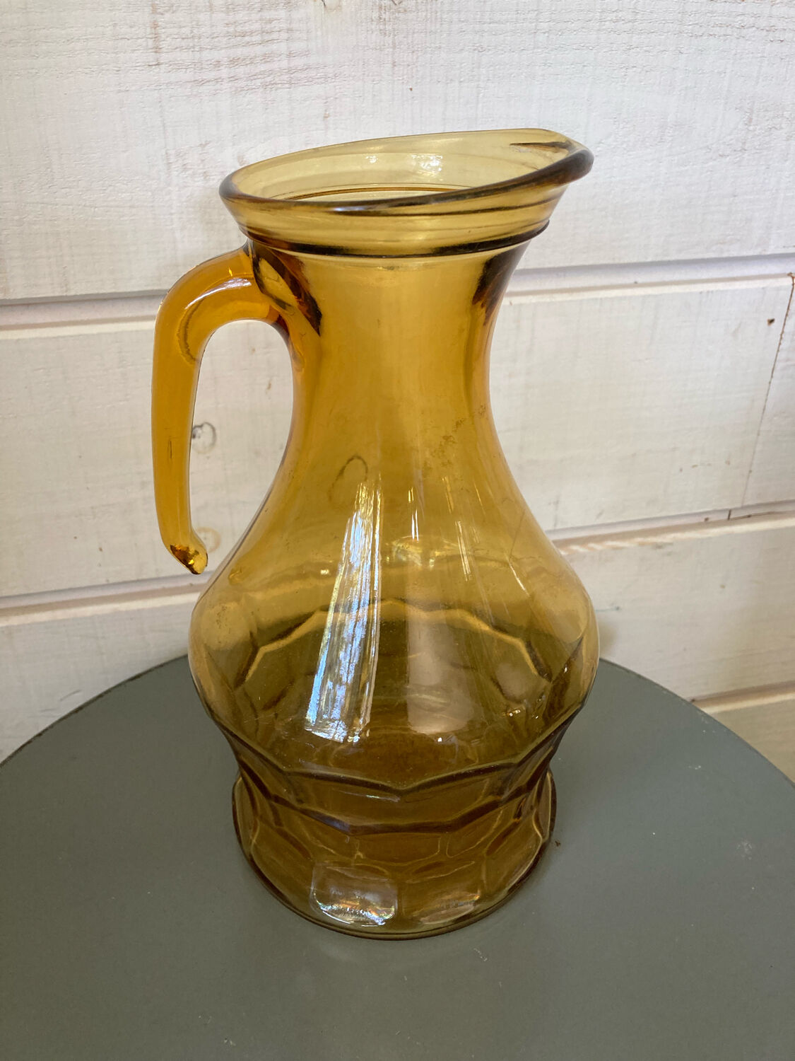 Pair of smoked glass pitchers