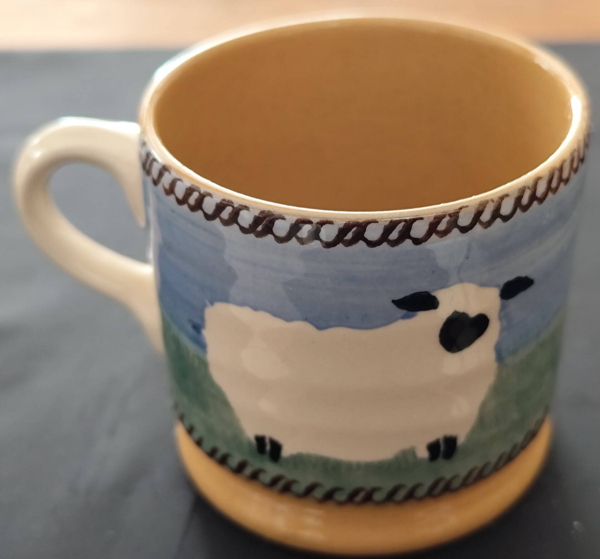 Stoneware Mug, Sheep Decor, Pottery by Nicolas Mosse.