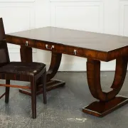 Double-Faced Drawer Desk Art Deco by Theodore Alexander