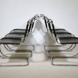 Bauhaus Cantilever Chairs by Mies van der Rohe for Thonet, Set of 6, 1970s