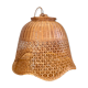 Vintage rattan pendant lamp copper electric frame