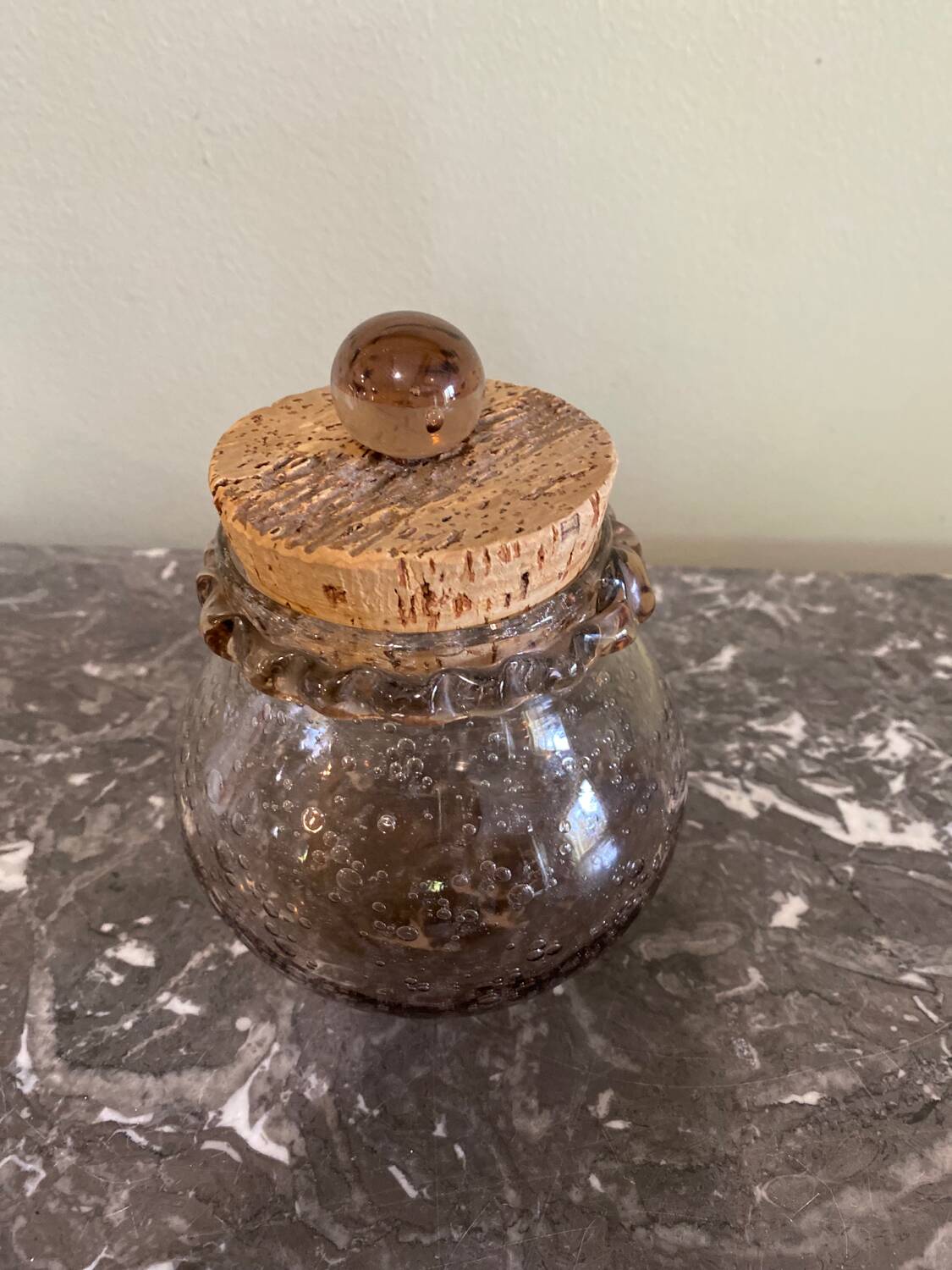 Biot bubble glass candy dish