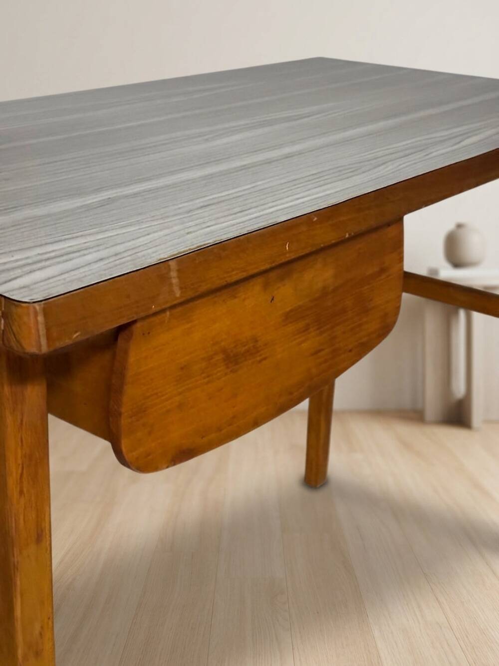 Writing Desk Mid-20th Century Wooden Desk, 90 × 49 × 73 cm