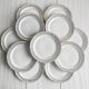 Set of 12 vintage porcelain dessert plates