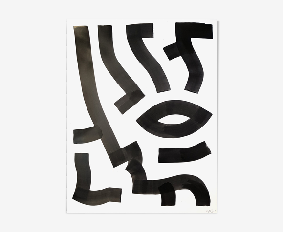 Peinture sur papier sans titre