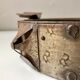 Wrought iron and wood ashtray, Brutalist style, 23rd century