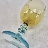6 old two-tone George Sand wine glasses